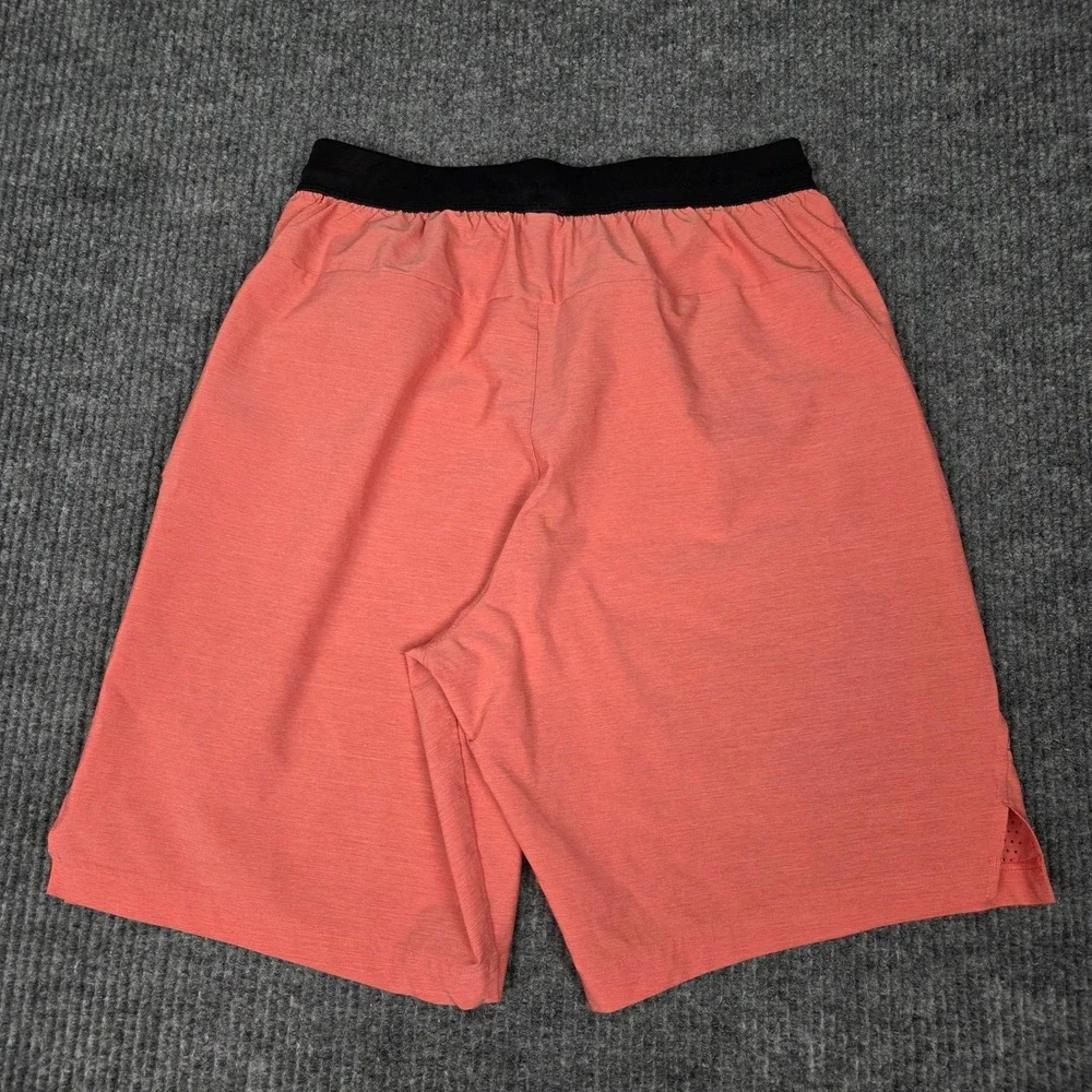 Adidas Mens Training Shorts Pink Coral Heathered Laser Cut Vent Size Medium